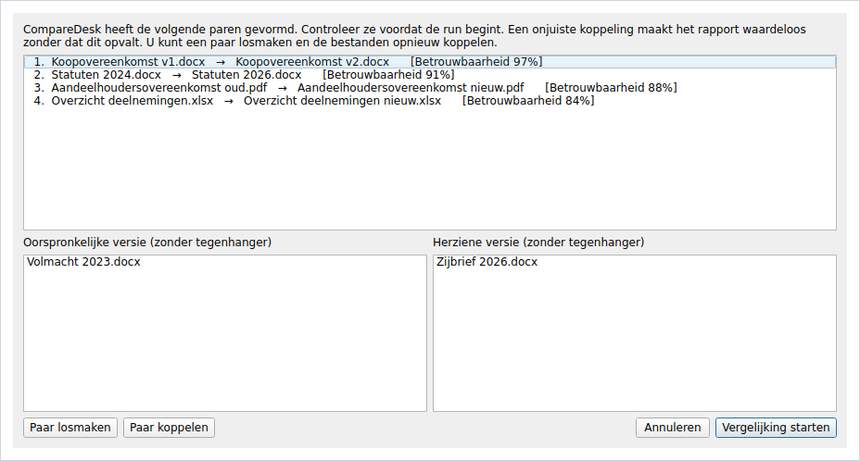 De gevormde koppeling wordt vóór de stapelverwerking ter bevestiging voorgelegd.